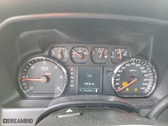 2015 GMC Sierra 1500 with VIN 1GTV2TEH4FZ355645, listed as a Copart auction lot 76285064 with 104,206 mi miles and Salvage Title. Bid and sale history available at carsss.com. Image 9.
