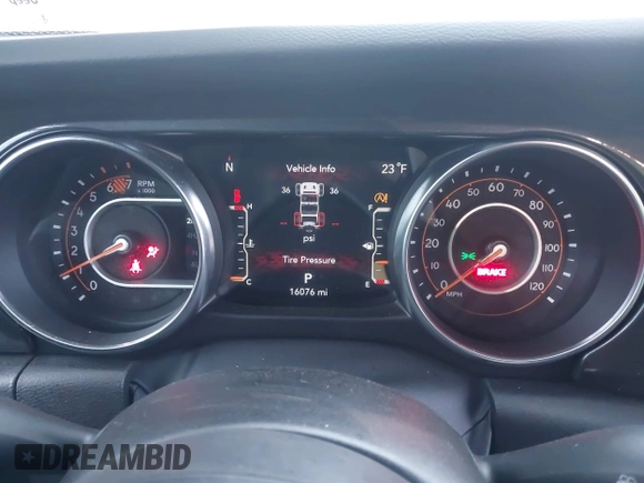 2023 Jeep Wrangler Sport S with VIN 1C4HJXDG8PW653828, listed as a IAAI auction lot 41239974 with 16,076 mi miles and . Bid and sale history available at DreamBid. Image 7.