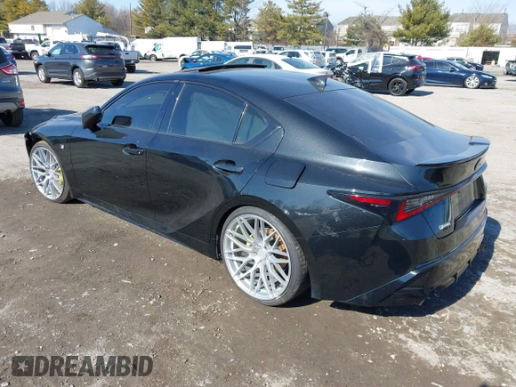 2021 Lexus IS 350 F Sport with VIN JTHGZ1E25M5020868, listed as a IAAI auction lot 41644962 with Not provided miles and . Bid and sale history available at DreamBid. Image 3.