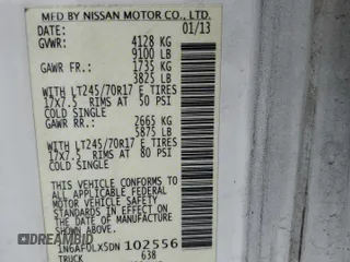 2013 Nissan NV SV with VIN 1N6AF0LX5DN102556, listed as a Copart auction lot 48583625 with 171,189 mi miles and Non Repairable. Bid and sale history available at carsss.com. Image 16.