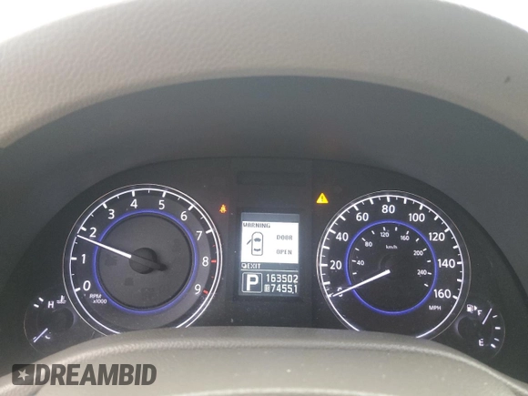 2012 Infiniti G25 Journey with VIN JN1DV6AP2CM812370, listed as a Copart auction lot 56016535 with 163,502 mi miles and Salvage title. Bid and sale history available at DreamBid. Image 9.