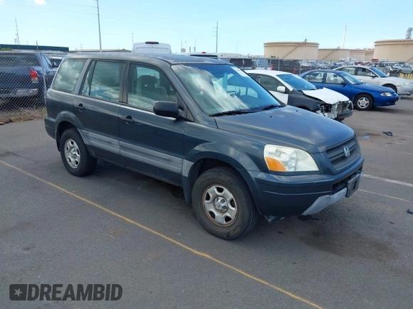 2004 Honda Pilot LX with VIN 2HKYF18114H591405, listed as a IAAI auction lot 42386073 with 71,295 mi miles and . Bid and sale history available at DreamBid. Image 1.