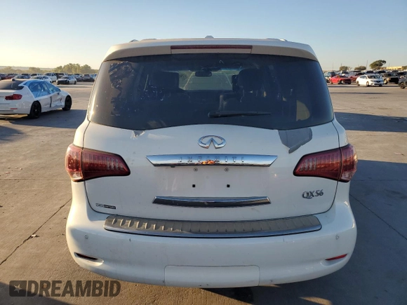 2012 Infiniti QX56 7-passenger with VIN JN8AZ2NF5C9519472, listed as a Copart auction lot 76924184 with 0 mi miles and Non Repairable. Bid and sale history available at carsss.com. Image 6.