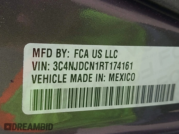 2024 Jeep Compass Limited with VIN 3C4NJDCN1RT174161, listed as a IAAI auction lot 42291929 with 2,895 mi miles and . Bid and sale history available at DreamBid. Image 9.
