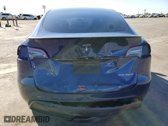 2021 Tesla Model Y Performance with VIN 5YJYGDEF0MF262336, listed as a Copart auction lot 60618534 with 29,242 mi miles and Salvage Title. Bid and sale history available at DreamBid. Image 6.