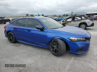 2022 Honda Civic Si with VIN 2HGFE1E51NH471195, listed as a Copart auction lot 53160375 with 26,032 mi miles and Salvage Title. Bid and sale history available at DreamBid. Image 4.