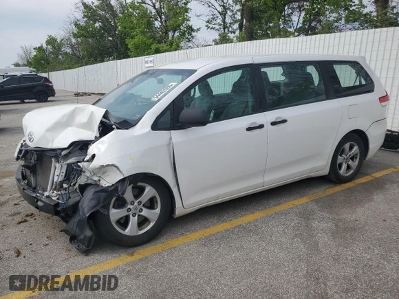 2012 Toyota Sienna with VIN 5TDZK3DC6CS244891, listed as a Copart auction lot 54442055 with 137,680 mi miles and Salvage title. Bid and sale history available at DreamBid. Image 1.