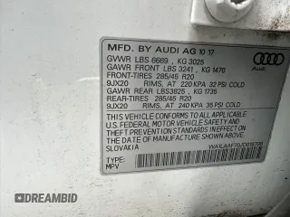 2018 Audi Q7 Premium Plus with VIN WA1LAAF70JD019706, listed as a Copart auction lot 63009995 with 109,501 mi miles and Clean title. Bid and sale history available at DreamBid. Image 13.