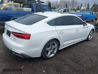 2021 Audi A5 Sportback S line Premium with VIN WAUDACF59MA053649, listed as a IAAI auction lot 41708092 with 56,936 mi miles. Bid and sale history available at carsss.com. Image 4.