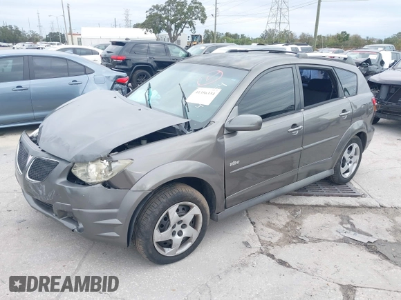 2007 Pontiac Vibe with VIN 5Y2SL65827Z427154, listed as a IAAI auction lot 41356334 with 105,526 mi miles. Bid and sale history available at carsss.com. Image 2.