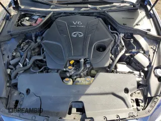 2020 Infiniti Q50 Red Sport 400 with VIN JN1FV7AR6LM660075, listed as a Copart auction lot 48220405 with 56,282 mi miles and Salvage Title. Bid and sale history available at carsss.com. Image 11.