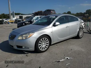 2011 Buick Regal CXL RL3 with VIN W04GR5EC3B1024319, listed as a Copart auction lot 41992655 with 117,311 mi miles and Salvage Title. Bid and sale history available at carsss.com. Image 1.