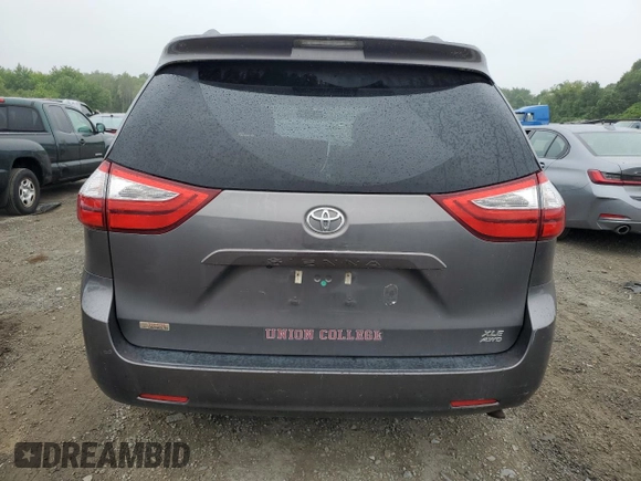 2017 Toyota Sienna XLE with VIN 5TDDZ3DC4HS187233, listed as a Copart auction lot 60227715 with 123,191 mi miles and Salvage title. Bid and sale history available at DreamBid. Image 6.