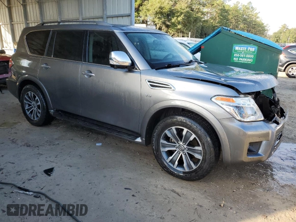 2019 Nissan Armada SV with VIN JN8AY2NC1K9584231, listed as a Copart auction lot 80300374 with 91,669 mi miles and Salvage Title. Bid and sale history available at carsss.com. Image 4.
