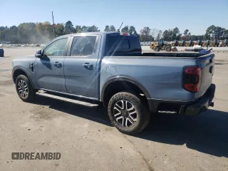 2024 Ford Ranger LARIAT with VIN 1FTER4KH6RLE12781, listed as a Copart auction lot 76406614 with 7,332 mi miles and Salvage Title. Bid and sale history available at carsss.com. Image 2.