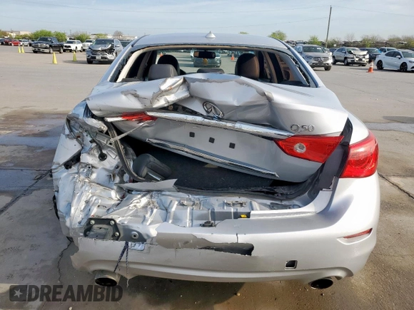 2016 Infiniti Q50 2.0t Premium with VIN JN1CV7AP3GM202596, listed as a Copart auction lot 50618035 with 135,679 mi miles and Salvage Title. Bid and sale history available at carsss.com. Image 6.