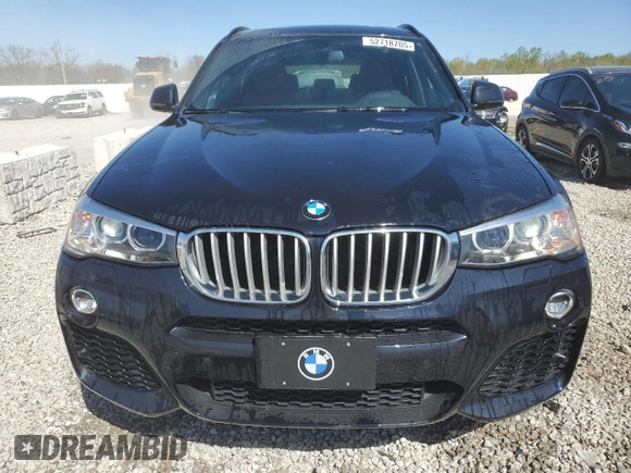 2017 BMW X3 xDrive28i with VIN 5UXWX9C35H0W70119, listed as a Copart auction lot 52718705 with 70,277 mi miles and Salvage Title. Bid and sale history available at DreamBid. Image 5.