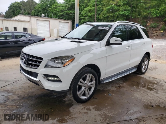 2015 Mercedes-Benz M ML 350 with VIN 4JGDA5JB0FA453982, listed as a Copart auction lot 54687015 with 151,422 mi miles and Clean Title. Bid and sale history available at carsss.com. Image 1.