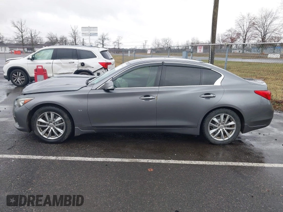2014 Infiniti Q50 Premium with VIN JN1BV7AR7EM686881, listed as a IAAI auction lot 41812109 with 161,994 mi miles. Bid and sale history available at carsss.com. Image 14.