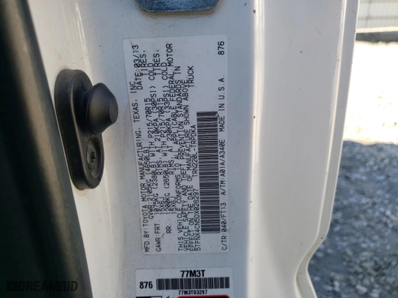 2013 Toyota Tacoma with VIN 5TFNX4CN5DX026297, listed as a Copart auction lot 43034145 with 314,391 mi miles and Salvage Title. Bid and sale history available at carsss.com. Image 14.