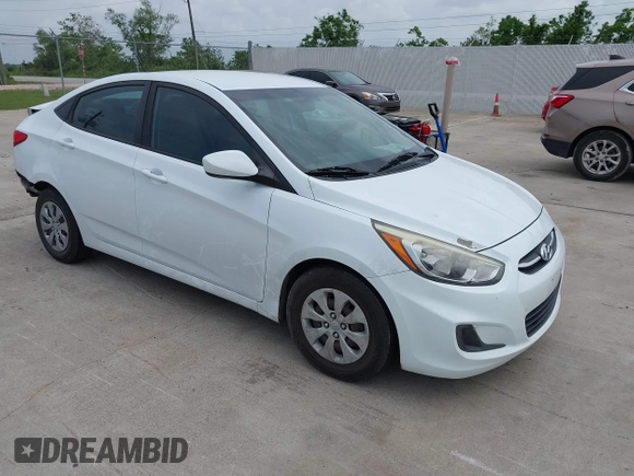 2016 Hyundai Accent SE with VIN KMHCT4AE1GU133578, listed as a IAAI auction lot 42111547 with 110,590 mi miles and . Bid and sale history available at carsss.com. Image 1.