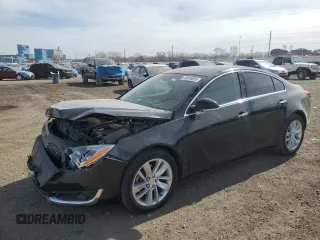 2014 Buick Regal Premium I with VIN 2G4GN5EX0E9166742, listed as a Copart auction lot 49538085 with 104,739 mi miles and Salvage Title. Bid and sale history available at DreamBid. Image 1.