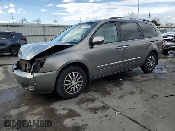 2012 Kia Sedona EX with VIN KNDMH4C76C6445077, listed as a Copart auction lot 49629305 with 184,377 mi miles and Salvage Title. Bid and sale history available at carsss.com. Image 1.