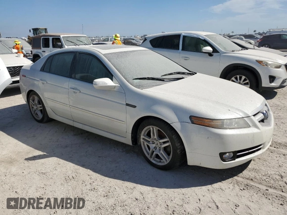 2008 Acura TL with VIN 19UUA66288A047746, listed as a Copart auction lot 75489424 with 0 mi miles and Salvage Title. Bid and sale history available at carsss.com. Image 4.