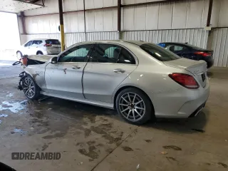 2020 Mercedes-Benz C 63 AMG with VIN 55SWF8GB5LU331031, listed as a Copart auction lot 80317784 with 34,976 mi miles and Salvage title. Bid and sale history available at DreamBid. Image 2.