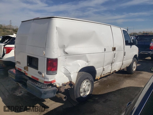 2008 Ford Econoline Cargo Commercial with VIN 1FTNE24L38DB49627, listed as a Copart auction lot 77435274 with 227,954 mi miles and Salvage Title. Bid and sale history available at DreamBid. Image 3.