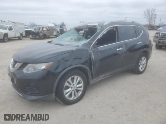 2016 Nissan Rogue SV with VIN KNMAT2MV2GP658479, listed as a Copart auction lot 44925995 with 92,788 mi miles and Salvage Title. Bid and sale history available at carsss.com. Image 1.