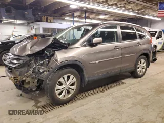 2013 Honda CR-V EX-L with VIN 5J6RM4H79DL017303, listed as a Copart auction lot 43832915 with 267,617 mi miles and Salvage Title. Bid and sale history available at carsss.com. Image 1.