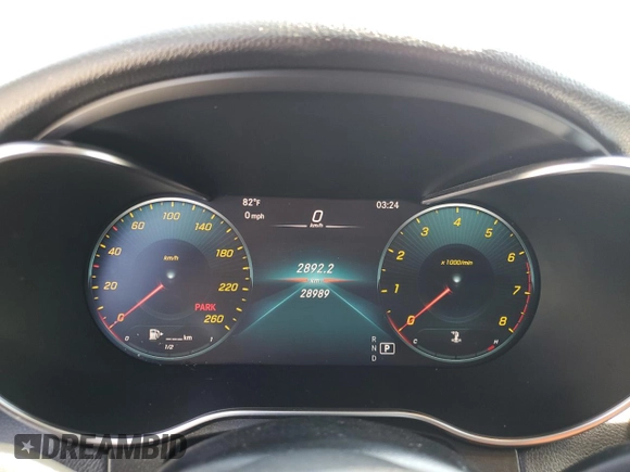 2022 Mercedes-Benz GLC 300 with VIN W1N0G8DB0NV347143, listed as a Copart auction lot 60288505 with 28,989 mi miles and Salvage title. Bid and sale history available at DreamBid. Image 9.