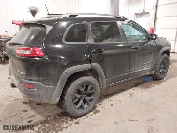 2017 Jeep Cherokee Trailhawk with VIN 1C4PJMBS8HW648454, listed as a IAAI auction lot 41094103 with 125,941 mi miles. Bid and sale history available at carsss.com. Image 4.