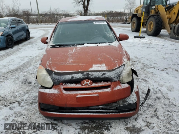 2008 Hyundai Accent Man L with VIN KMHCN35C48U087324, listed as a Copart auction lot 85001354 with 167,667 mi miles and Salvage Title. Bid and sale history available at carsss.com. Image 5.