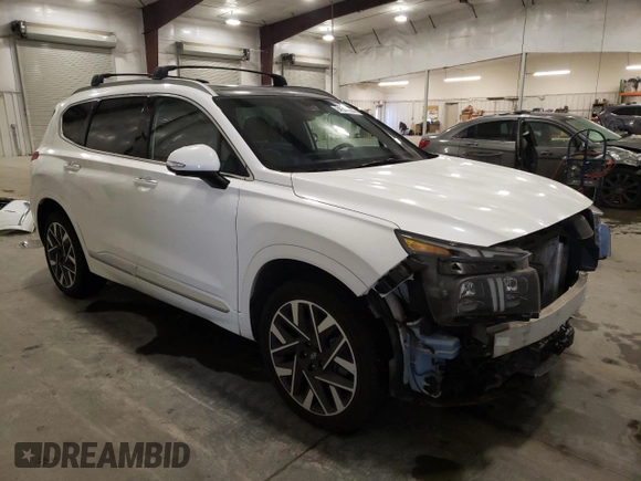 2022 Hyundai Santa Fe Calligraphy with VIN 5NMS54AL3NH471514, listed as a Copart auction lot 84544874 with 53,796 mi miles and Salvage Title. Bid and sale history available at carsss.com. Image 4.