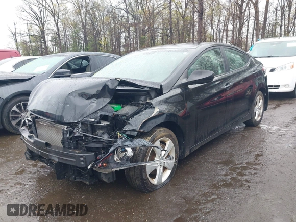 2011 Hyundai Elantra GLS with VIN 5NPDH4AE4BH005249, listed as a IAAI auction lot 41947649 with 121,687 mi miles. Bid and sale history available at carsss.com. Image 2.