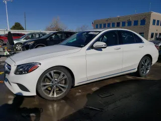 2019 Mercedes-Benz C 300 with VIN 55SWF8EB1KU297185, listed as a Copart auction lot 47410205 with 58,425 mi miles and Salvage Title. Bid and sale history available at carsss.com. Image 1.
