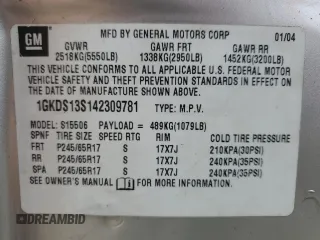 2004 GMC Envoy SLE with VIN 1GKDS13S142309781, listed as a Copart auction lot 73502854 with 349,449 mi miles and Salvage Title. Bid and sale history available at carsss.com. Image 15.