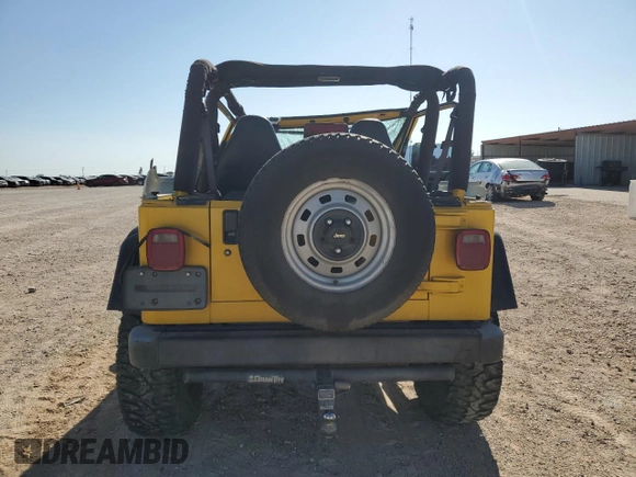 2001 Jeep Wrangler SE with VIN 1J4FA29P81P308796, listed as a Copart auction lot 66028964 with 178,271 mi miles and Salvage Title. Bid and sale history available at carsss.com. Image 6.