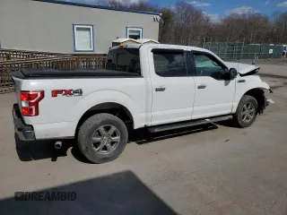 2019 Ford F-150 XL with VIN 1FTEW1E44KFA84586, listed as a Copart auction lot 50555625 with 204,126 mi miles and Salvage Title. Bid and sale history available at carsss.com. Image 3.