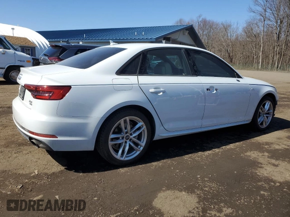 2017 Audi A4 Season of Audi ultra Premium with VIN WAUKMAF47HN058311, listed as a Copart auction lot 49705945 with 59,299 mi miles and Salvage Title. Bid and sale history available at carsss.com. Image 3.