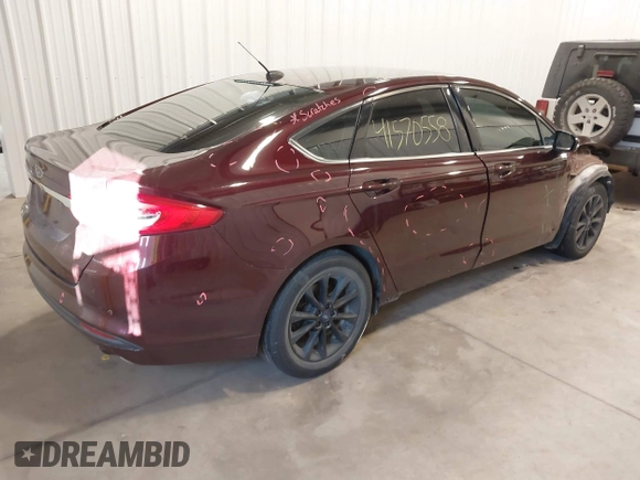 2017 Ford Fusion SE with VIN 3FA6P0H72HR282909, listed as a IAAI auction lot 41570558 with 122,444 mi miles. Bid and sale history available at carsss.com. Image 4.