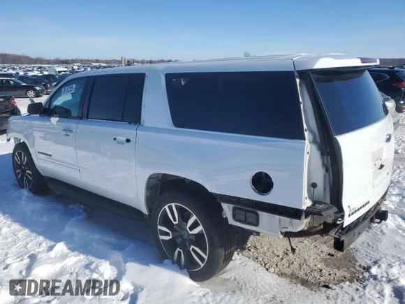 2019 Chevrolet Suburban Premier with VIN 1GNSKJKJ2KR127126, listed as a Copart auction lot 89132285 with 153,878 mi miles and Clean Title. Bid and sale history available at DreamBid. Image 2.