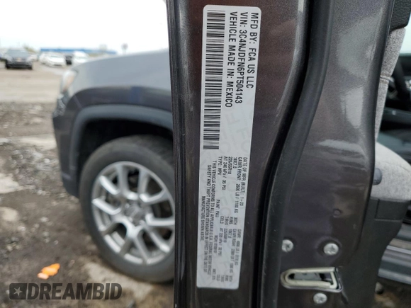 2023 Jeep Compass Latitude Lux с VIN 3C4NJDFN6PT504143, выставлен на аукционе Copart как лот 55093255 с пробегом 60 834 миль миль и Списание • Salvage title. История ставок и продаж доступна на DreamBid. Изображение 13.
