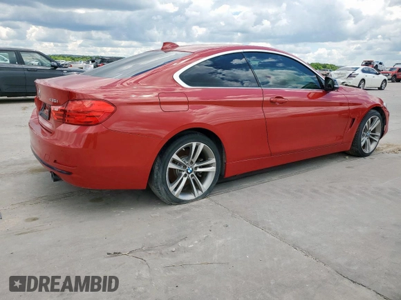 2016 BMW 4 Series 435i with VIN WBA3R1C56GK529285, listed as a Copart auction lot 55861365 with 74,441 mi miles and Salvage title. Bid and sale history available at DreamBid. Image 3.