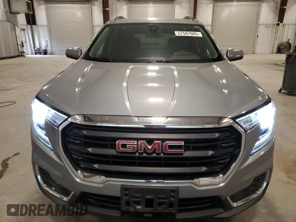 2023 GMC Terrain SLE with VIN 3GKALTEG4PL125913, listed as a Copart auction lot 57597685 with 53,450 mi miles and Salvage title. Bid and sale history available at DreamBid. Image 5.