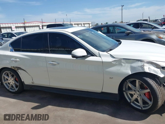 2014 Infiniti Q50 Premium with VIN JN1BV7ARXEM706864, listed as a IAAI auction lot 41787396 with 143,726 mi miles. Bid and sale history available at carsss.com. Image 19.