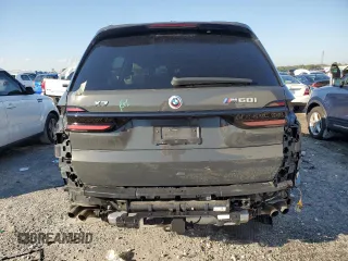 2024 BMW X7 M60i with VIN 5UX33EM00R9V42847, listed as a Copart auction lot 46498875 with 6,310 mi miles and Salvage Title. Bid and sale history available at carsss.com. Image 6.