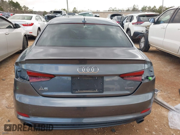 2019 Audi A5 Premium Plus with VIN WAUTNAF56KA061936, listed as a IAAI auction lot 41701015 with 72,318 mi miles and . Bid and sale history available at DreamBid. Image 16.
